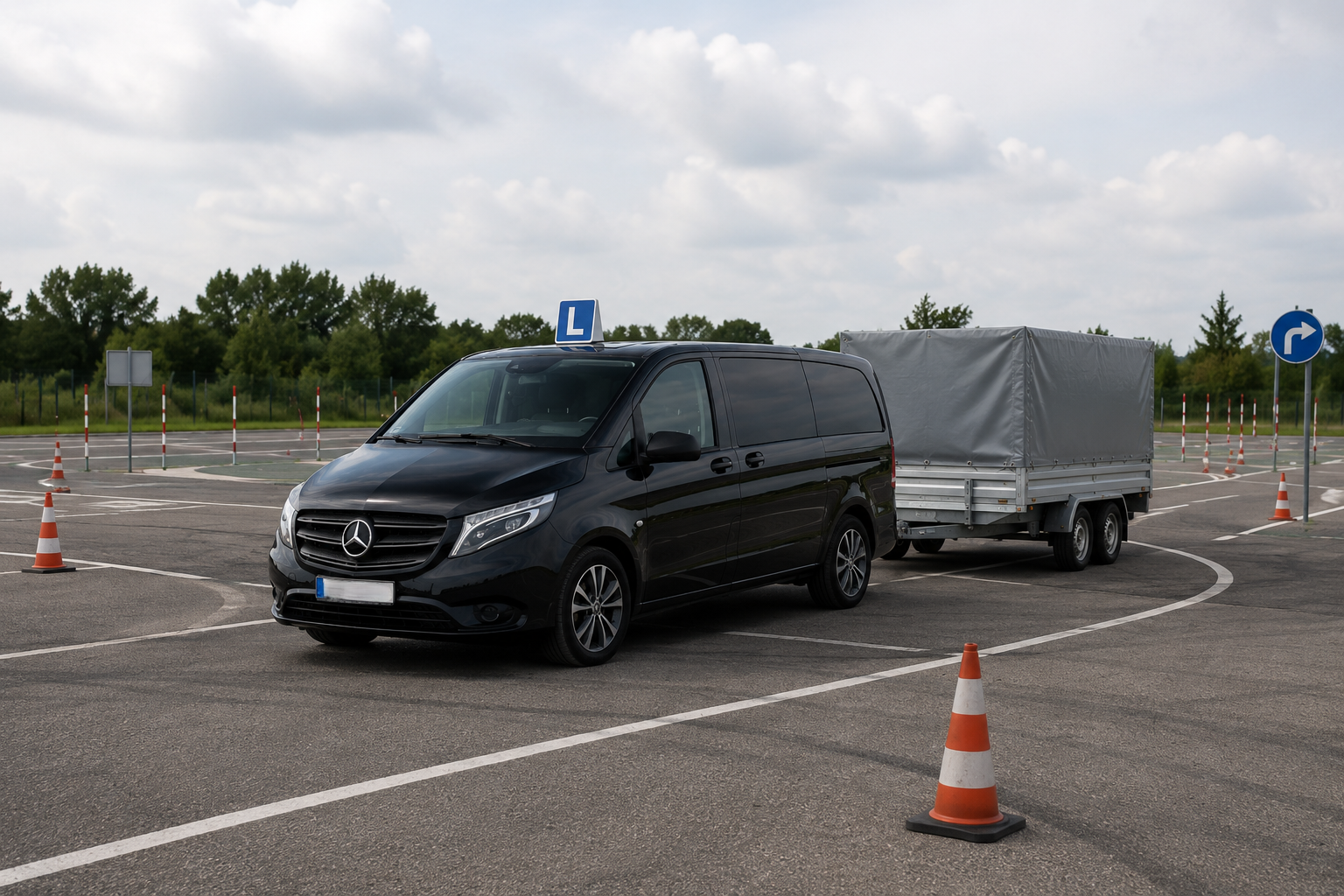 Kategoria B+E - samochód z przyczepą